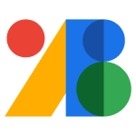 Colorful geometric font icon with red circle, orange triangle, and blue and green circles.